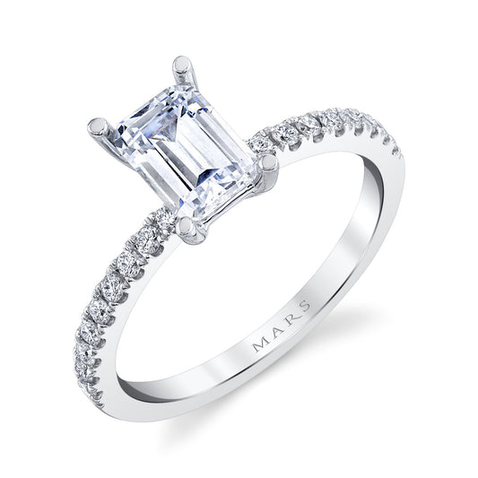 Ladies Emerald Engagement Ring 27459EM