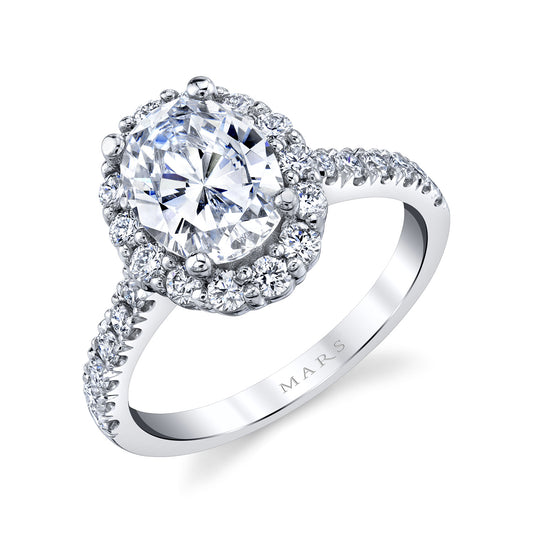 Ladies Oval Engagement Ring 27481