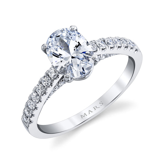 Ladies Oval Engagement Ring 27499