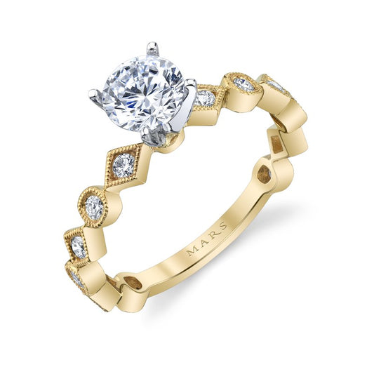 Ladies Round Engagement Ring 27216B