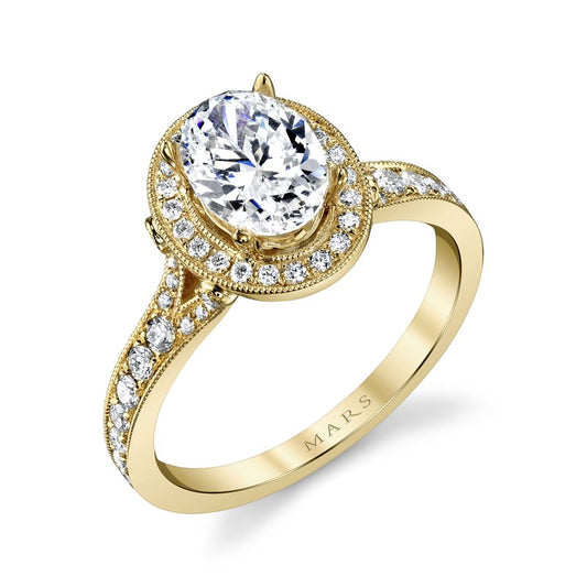 Ladies Oval Engagement Ring 14664