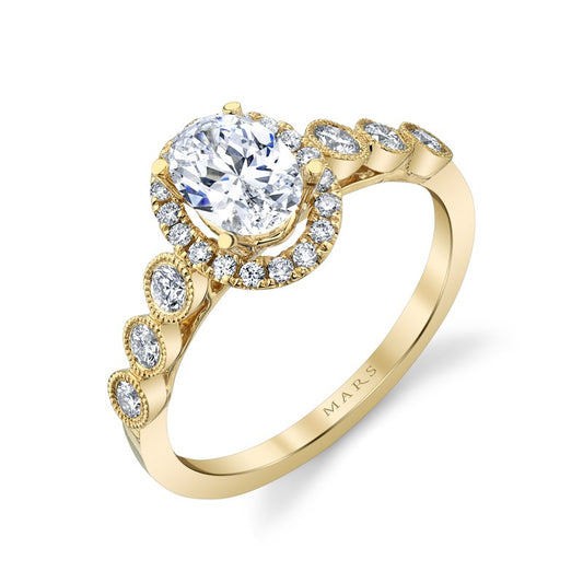 Ladies Oval Engagement Ring 27172