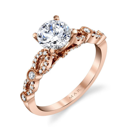 Ladies Round Engagement Ring 25279