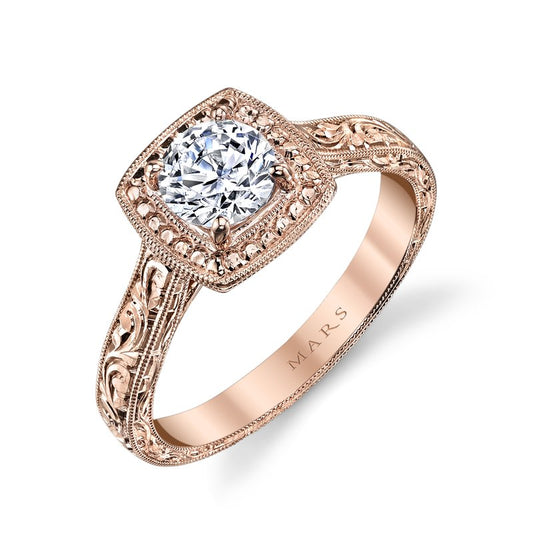 Ladies Round Engagement Ring 14672HE