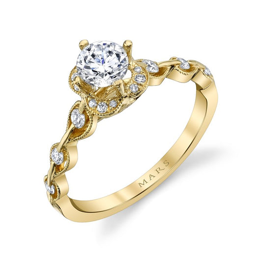 Ladies Round Engagement Ring 27097