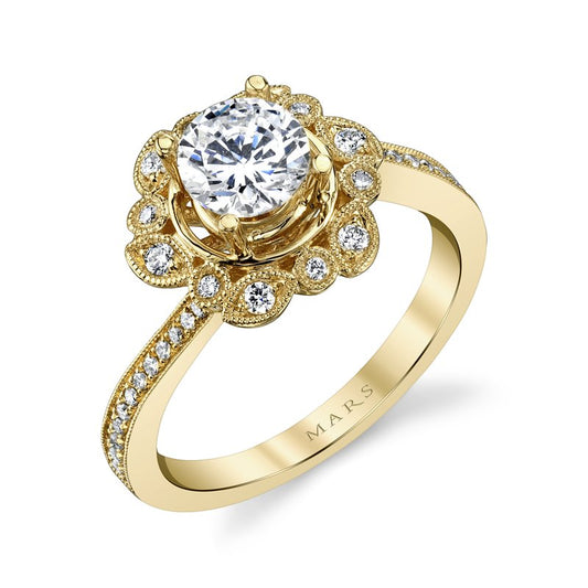 Ladies Round Engagement Ring 27092
