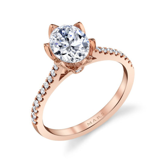 Ladies Oval Engagement Ring 27344