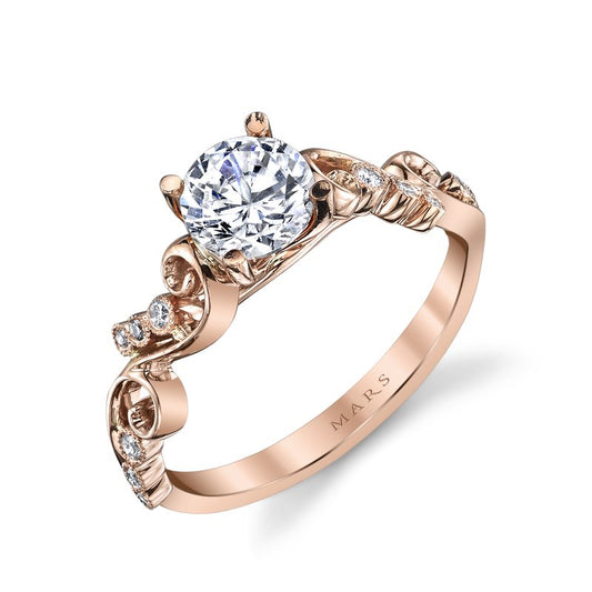 Ladies Round Engagement Ring 26505