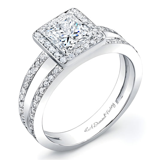 Split Band Halo Ring