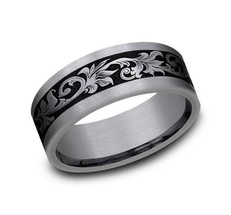 8mm Wedding Band Ring CF128391GBKTGTA