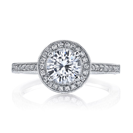 Ladies Round Engagement Ring 25008