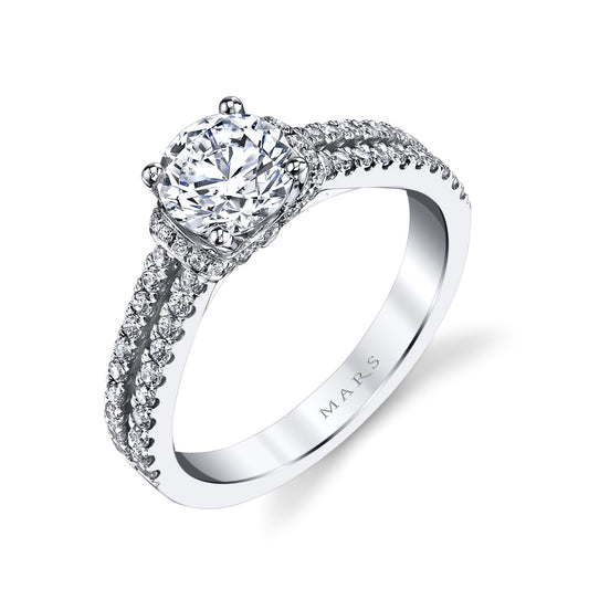 Ladies Round Wedding Band 25038