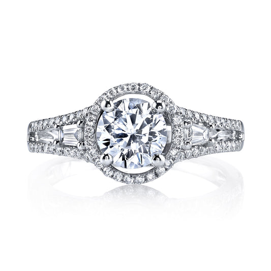 Ladies Round Engagement Ring 25086