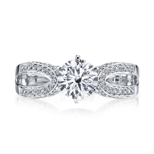 Ladies Round Engagement Ring 25092
