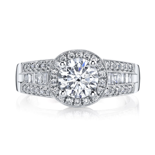 Ladies Round Engagement Ring 25096