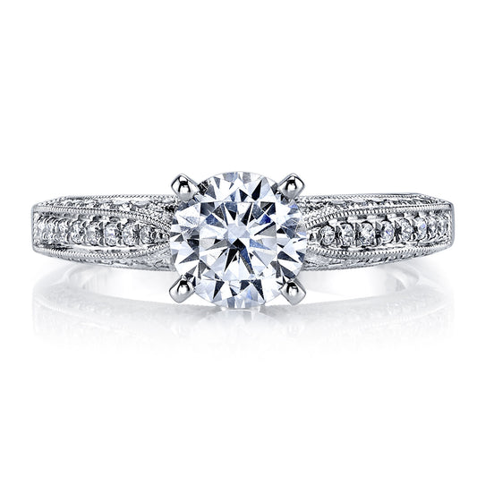 Ladies Round Engagement Ring 25105