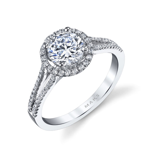 Ladies Round Engagement Ring 25124