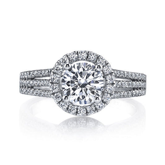 Ladies Round Engagement Ring 25128
