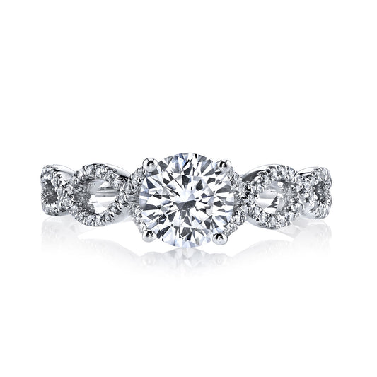 Ladies Round Engagement Ring 25162