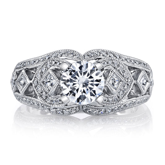 Ladies Round Engagement Ring 25218