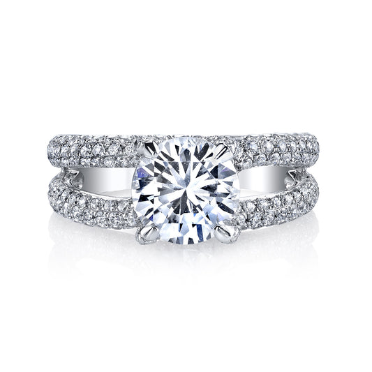 Ladies Round Engagement Ring 25277