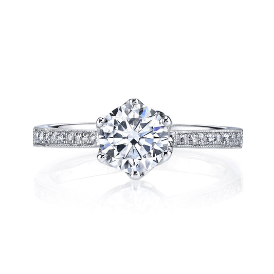 Ladies Round Engagement Ring 25283