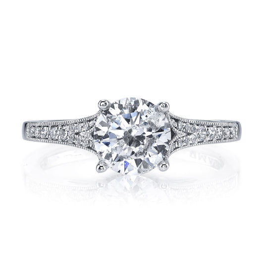 Ladies Round Engagement Ring 25330