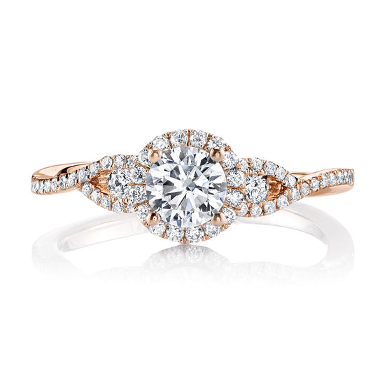 Ladies Round Engagement Ring 25386
