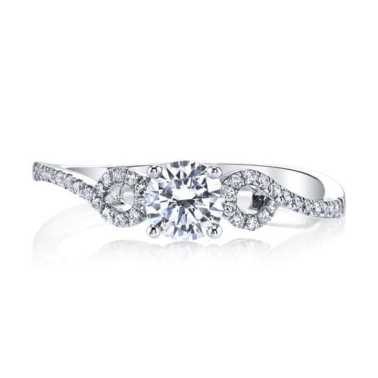 Ladies Round Engagement Ring 25388