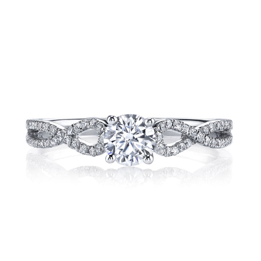 Ladies Round Engagement Ring 25390