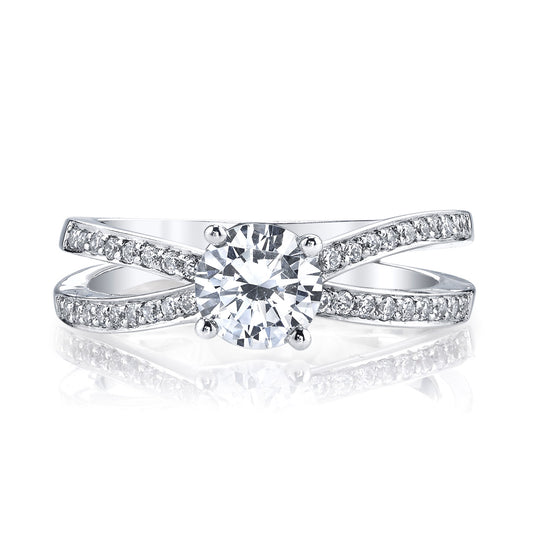 Ladies Round Engagement Ring 25406