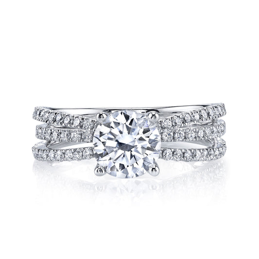 Ladies Round Engagement Ring 25432