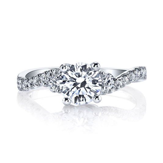Ladies Round Engagement Ring 25534