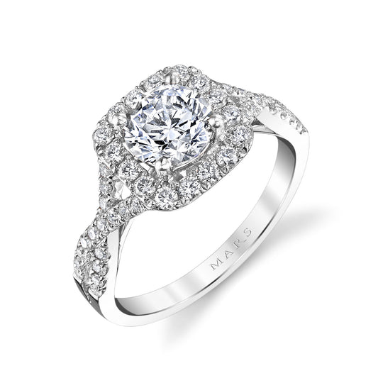 Ladies Round Engagement Ring 25560