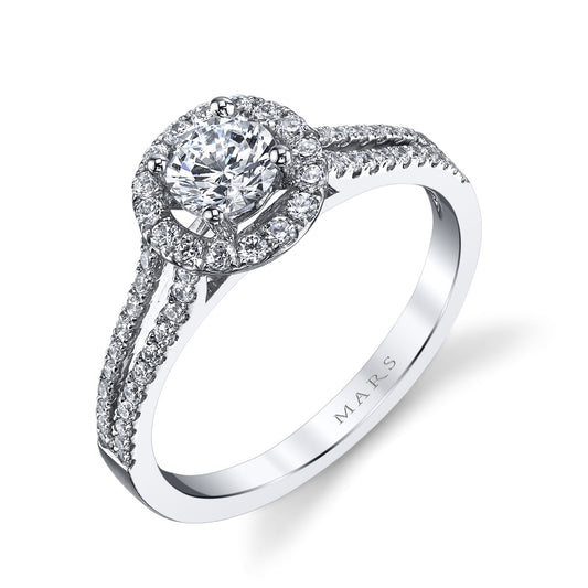 Ladies Round Engagement Ring 25562