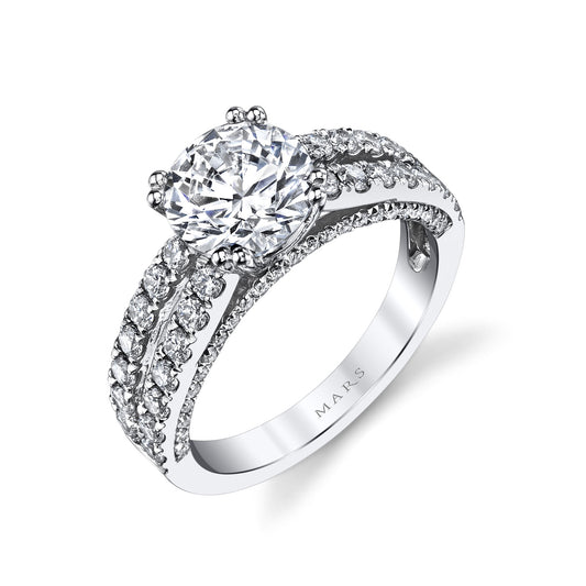 Ladies Round Engagement Ring 25564