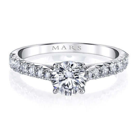 Ladies Round Engagement Ring 25570