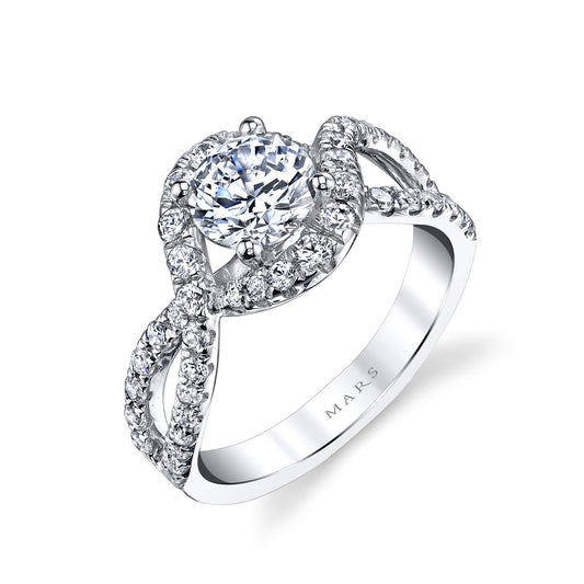 Ladies Round Engagement Ring 25603