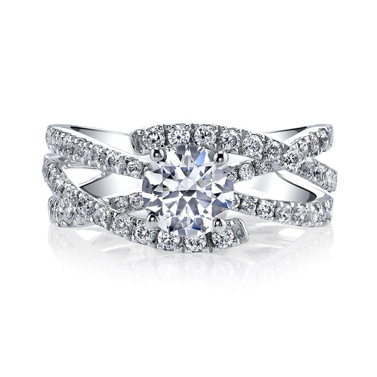 Ladies Round Engagement Ring 25609