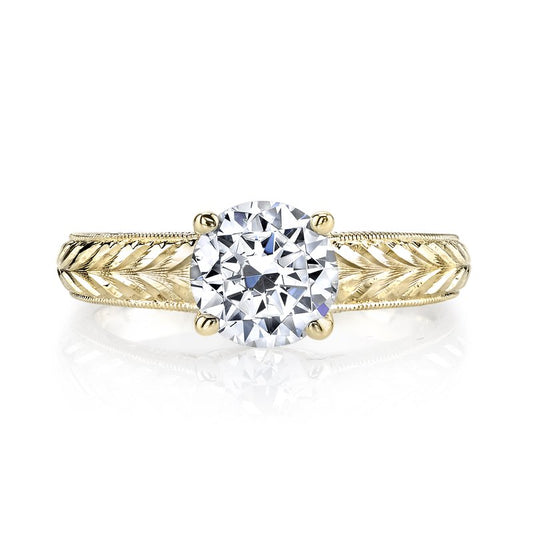 Ladies Round Engagement Ring 14336HE