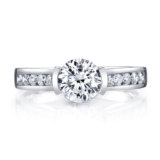 Ladies Round Engagement Ring 25726