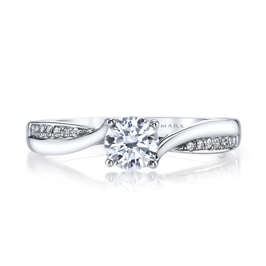 Ladies Round Engagement Ring 25727