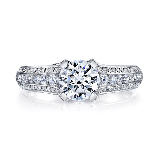 Ladies Round Engagement Ring 25735