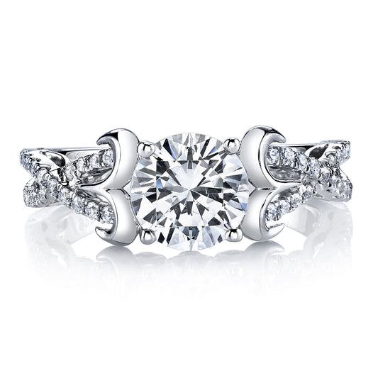 Ladies Round Engagement Ring 25737