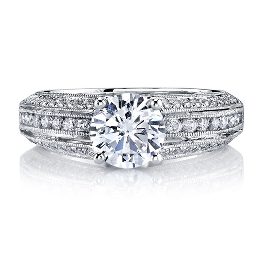 Ladies Round Engagement Ring 25738