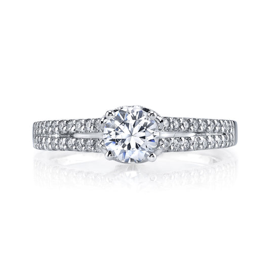 Ladies Round Engagement Ring 25813
