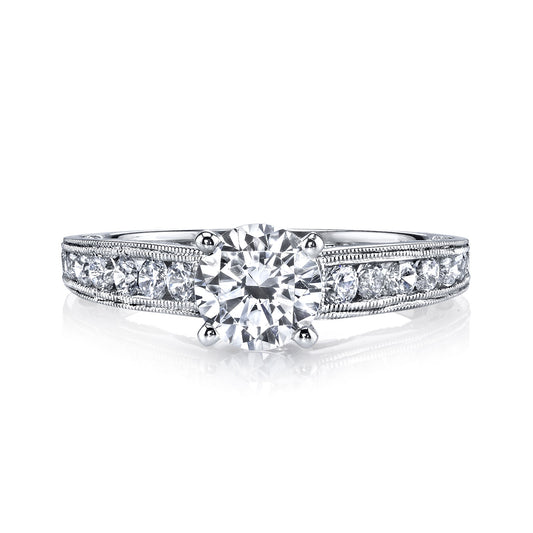 Ladies Round Engagement Ring 25836TT