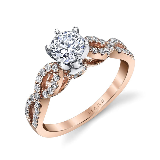 Ladies Round Engagement Ring 25840