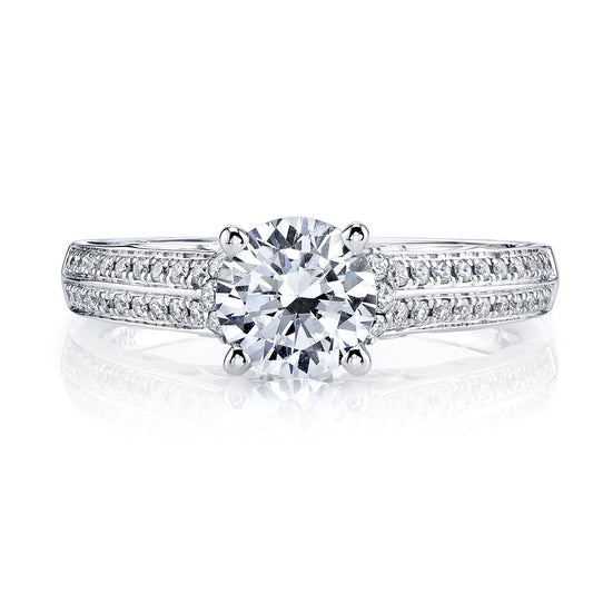 Ladies Round Engagement Ring 25868