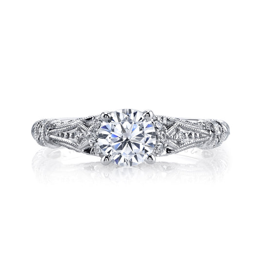 Ladies Round Engagement Ring 25878